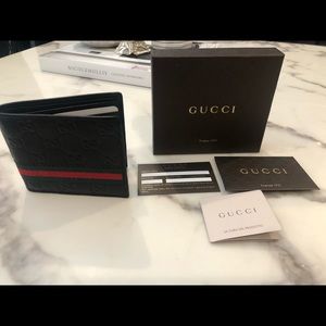 Men’s Guccissima Web Bi-Fold Wallet- New With Box!